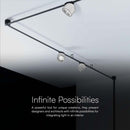 48V 12W(900Lm) rund armatur med magnetiskt tyg, vit finish, V-TAC, varmvitt ljus 3000K