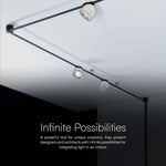 48V 12W(900Lm) magnetic fabric round luminaire with white finish, V-TAC, warm white light 3000K