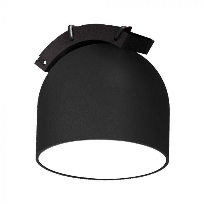 48V 12W(800Lm) magnetic fabric round luminaire with black finish, V-TAC, warm white light 3000K