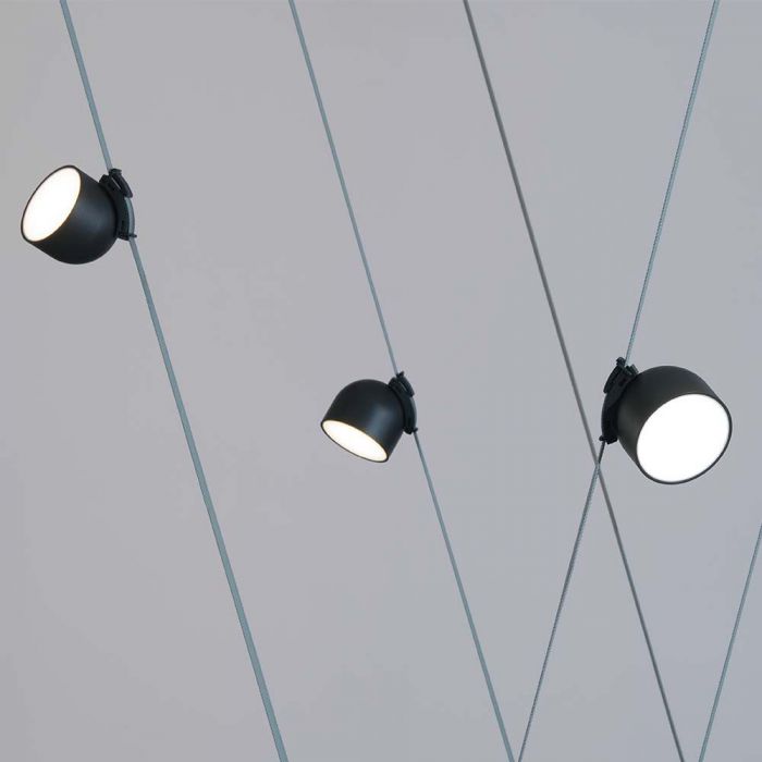 48V 12W(800Lm) rund armatur med magnetiskt tyg, svart finish, V-TAC, varmvitt ljus 3000K