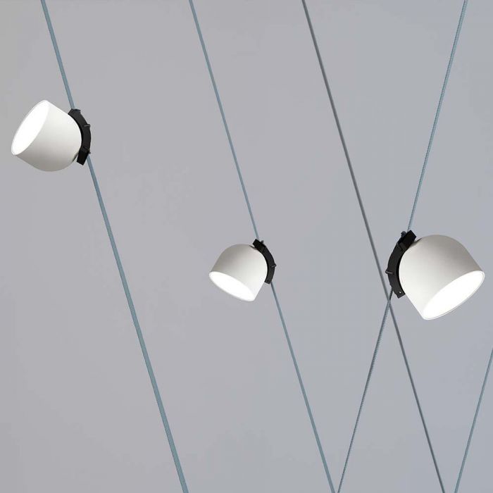 48V 12W(800Lm) rund armatur med magnetiskt tyg, vit finish, V-TAC, varmvitt ljus 3000K