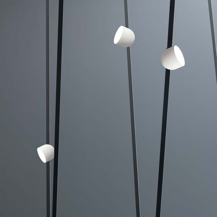 48V 12W(800Lm) rund armatur med magnetiskt tyg, vit finish, V-TAC, varmvitt ljus 3000K