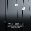 48V 12W(800Lm) rund armatur med magnetiskt tyg, vit finish, V-TAC, varmvitt ljus 3000K