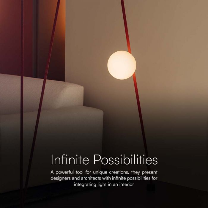 48V 10W(900Lm) rund armatur med magnetiskt tyg, vit finish, V-TAC, varmvitt ljus 3000K