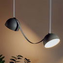 48V 20W (1400Lm) rund armatur med magnetiskt tyg, svart finish, varmvitt ljus 3000K