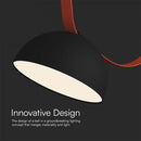 48V 20W (1400Lm) rund armatur med magnetiskt tyg, svart finish, varmvitt ljus 3000K