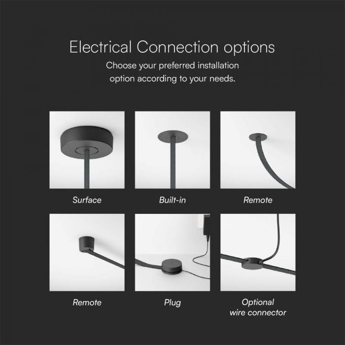 48V 20W (1700Lm) rund armatur med magnetiskt tyg, vit finish, V-TAC, varmvitt ljus 3000K