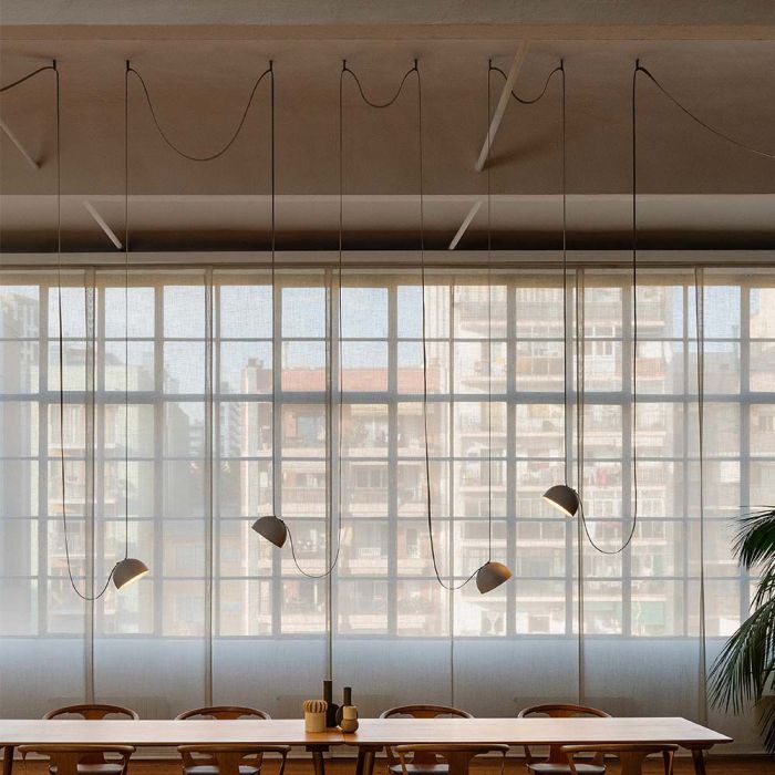 48V 20W (1700Lm) rund armatur med magnetiskt tyg, vit finish, V-TAC, varmvitt ljus 3000K