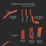 48V 20W(1200Lm) magnetic fabric round luminaire with black finish, V-TAC, warm white light 3000K