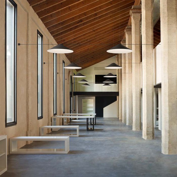 48V 20W(1200Lm) rund armatur med magnetiskt tyg, svart finish, V-TAC, varmvitt ljus 3000K