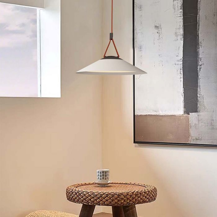 48V 20W(1100Lm) rund armatur med magnetiskt tyg, vit finish, V-TAC, varmvitt ljus 3000K