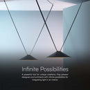 48V 20W(1100Lm) rund armatur med magnetiskt tyg, vit finish, V-TAC, varmvitt ljus 3000K