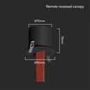 Infällt montage och strömanslutning för magnetband, D90xH72mm DC:48V, IP20, V-TAC
