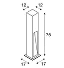 9W(330Lm) ARROCK STONE surface-mounted LED luminaire, granite, IP55, IK02, warm white light 3000K