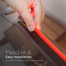 Cena par 5m_10W/m(840Lm/m) 320 LED COB Lente, 24V, V-TAC, IP67 ūdensdroša, sarkana