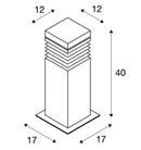 MAX 15W E27  ARROCK GRANITE uz virsmas montējams LED gaismeklis,  granīts,  IP44