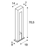 MAX 35W GU10 ARROCK ARC surface-mounted LED luminaire, granite, IP44, IK02
