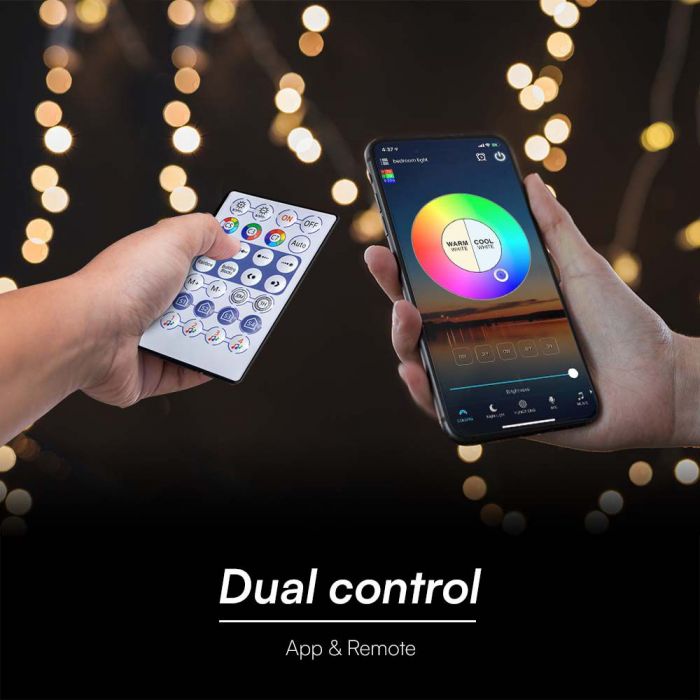SUPERACTION_13W 24V 60 LED SMD5050 Комплект лент 5м с 1 контроллером Wi-Fi и Bluetooth, Magic Home Pro, IP20, V-TAC, цвет RGB