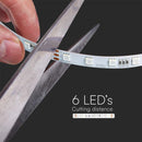 13W 24V 60 LED SMD5050 Lentes komplekts 5m ar 1 Wi-Fi un Bluetooth kontrolieri,  Magic Home Pro, IP20, V-TAC, RGB krāsains