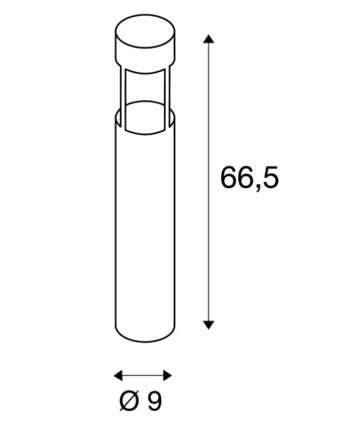 4.5W(200Lm) SLOTS 65 surface-mounted LED luminaire, anthracite, IP44, warm white light 3000K