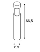 4.5W(200Lm) SLOTS 65 surface-mounted LED luminaire, anthracite, IP44, warm white light 3000K