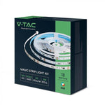 13W 24V, 60 LED SMD5050 Ribbon kit 5m koos 1 Wi-Fi ja Bluetooth kontrolleriga, IP65, V-TAC, RGB värvus