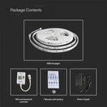 13W 24V, 60 LED SMD5050 Ribbon kit 5m koos 1 Wi-Fi ja Bluetooth kontrolleriga, IP65, V-TAC, RGB värvus