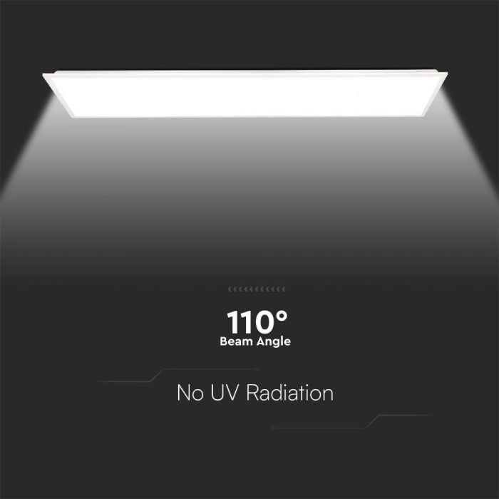 40W (4800Lm) LED-panel 1195x295x30mm, V-TAC, IP20, 5 års garanti, 6500K kallvitt ljus, levereras med strömförsörjningsenhet