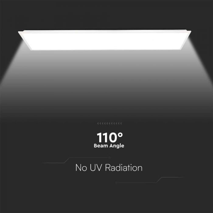 40W(4800Lm) LED panel 1195x295x30mm, V-TAC, IP20, 5 years warranty, neutral white light 4000K, supplied with power supply unit