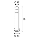 24W max E27 C-POL Surface mounted LED luminaire, anthracite, IP54, IK03