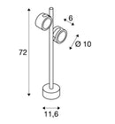 MAX 9W GX53 SITRA SL 360 LED-pindvalgusti, antratsiit, IP44
