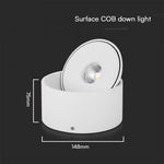 20W(1408Lm) COB LED laevalgusti, V-TAC, ümmargune, valge, 3IN1