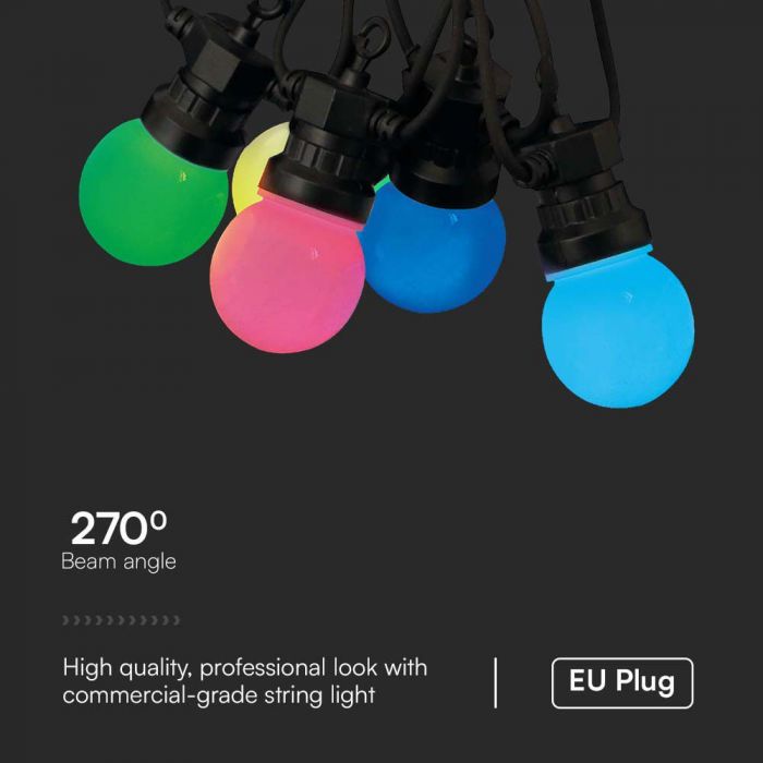 13m string of 15 G50 0.5W(30Lm) RGB bulbs