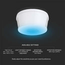 1000W infrared motion sensor, Max 2000W, 360°, white, IP20, white, V-TAC