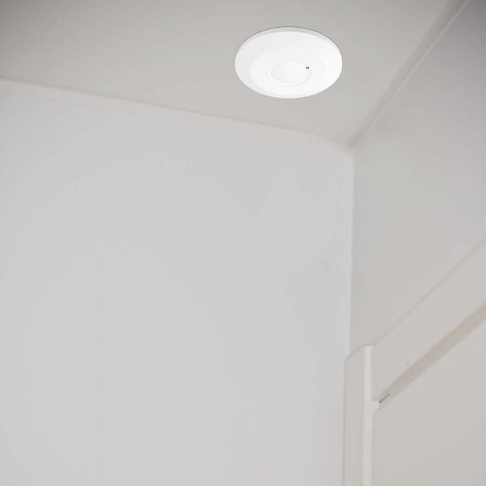 1000W mikroviļņu kustību sensors,  Max 2000W, 360°, balts, IP20, V-TAC, balts