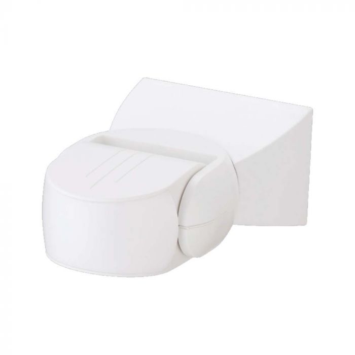 300W mikrolaine liikumisandur, Max 1200W, 180°, valge, IP65, V-TAC