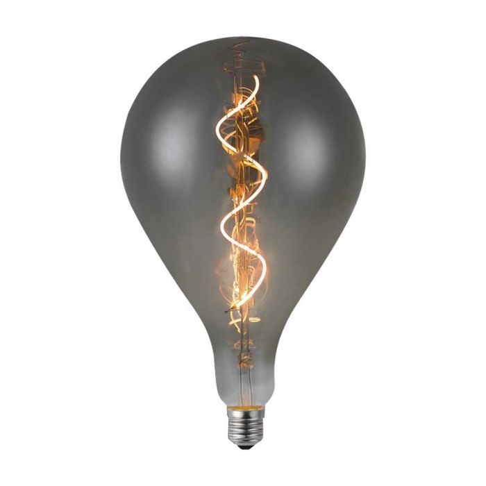 E27 4W(120Lm) LED Spuldze Filament Smoky, A160S, V-TAC, IP20, Silti balta gaisma 2700K