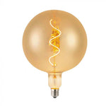 E27 4W(250Lm) LED-lampa med glödtråd, gul, G200, V-TAC, IP20, varmvit 2700K