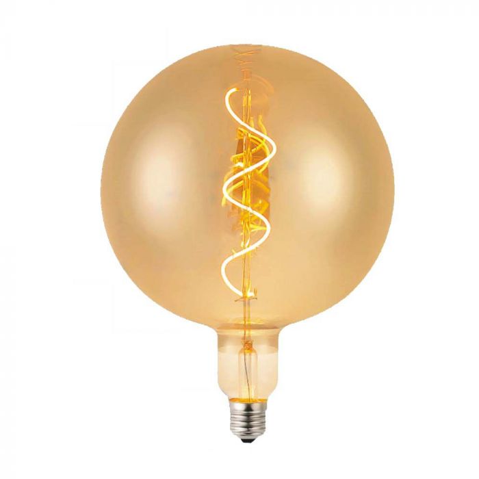 E27 4W(250Lm) LED-lampa med glödtråd, gul, G200, V-TAC, IP20, varmvit 2700K