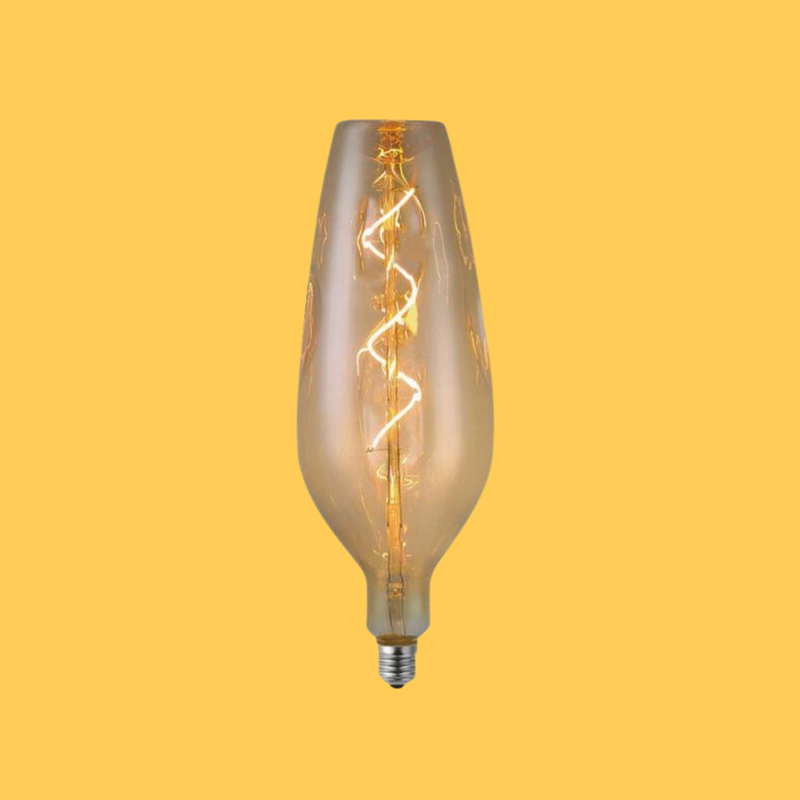 E27 4W(250Lm) LED Bulb Filament Amber, B125, V-TAC, IP20, Warm white light 2700K