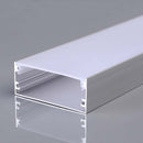 2m plastered aluminum profile with diffuser, 2000x50x10mm, IP20, silver color