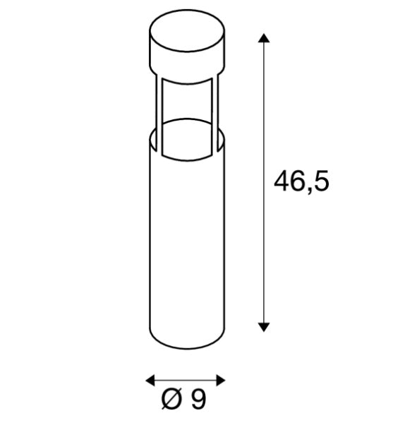 4.5W(2500Lm) SLOTS 45 surface-mounted LED luminaire, rust, IP44, warm white light 3000K