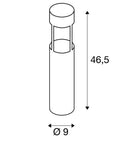 4.5W(2500Lm) SLOTS 45 surface-mounted LED luminaire, rust, IP44, warm white light 3000K