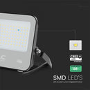 50W(6750Lm) 135LM/W LED CREE prožektors bez kustību sensora, V-TAC, IP65, garantija 6 gadi, melns korpuss ar pelēku stiklu, silti balta gaisma 3000K