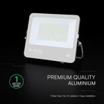 150W(20250Lm) LED prožektors, V-TAC VT-44153, CREE SMD, IP65, IK05, melns korpuss ar pelēku stiklu, 331x47x278mm, 220–240V, 115°, 135Lm/W, 1m kabelis, 6 gadu garantija, auksti balta gaisma 6500K
