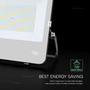 150W(20250Lm) LED prožektors, V-TAC VT-44153, CREE SMD, IP65, IK05, melns korpuss ar pelēku stiklu, 331x47x278mm, 220–240V, 115°, 135Lm/W, 1m kabelis, 6 gadu garantija, auksti balta gaisma 6500K