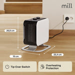 Mill Gentle Air eļļas radiators AB-H2000DN, 2000 W, balts