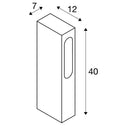 8W(160Lm) SLOTBOX 40 pinnapealne LED-valgusti, antratsiit, IP44, IK04, soe valge valgus 3000K
