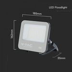 50W(6750Lm) 135LM/W LED CREE prožektors bez kustību sensora, V-TAC, IP65, garantija 6 gadi, melns korpuss ar pelēku stiklu, neitrāli balta gaisma 4000K