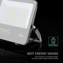 100W(13500Lm) 135LM/W LED CREE prožektors bez kustību sensora, V-TAC, IP65, garantija 6 gadi, melns korpuss, silti balta gaisma 3000K